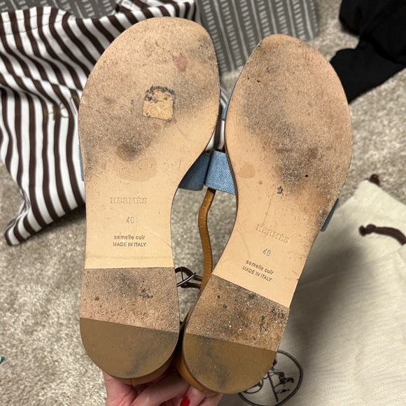 Hermes Denim Santorini Sandals - Picture 9 of 9